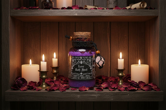  Love Bath Spell Potion with Rose Quartz